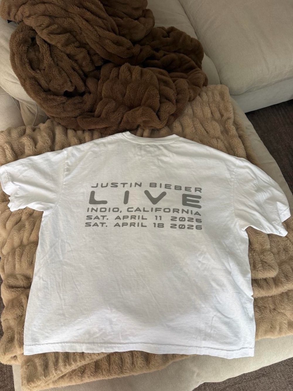 Justin Bieber Coachella Graphic Tee - White